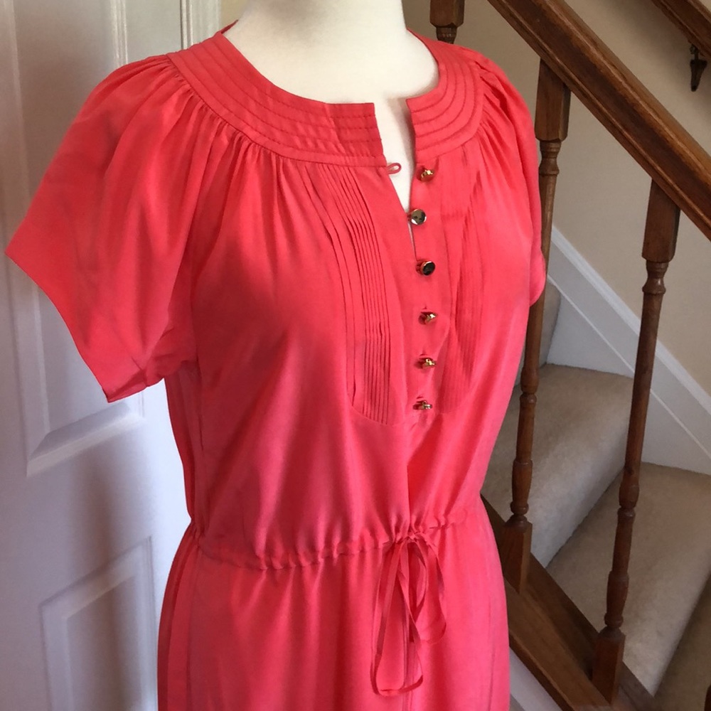 Kate spade watermelon pintuck silk dress - Picture 2 of 10